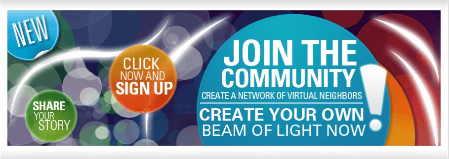 Join the community to create your beam of light and network virtually.