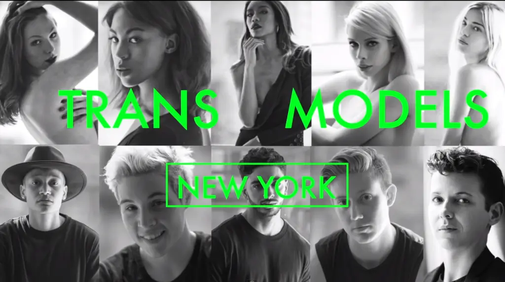 Black and white collage of diverse female models with 'New York' branding.