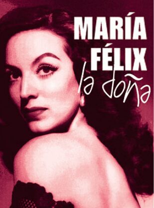 Classic portrait of María Félix with elegant makeup and styling.
